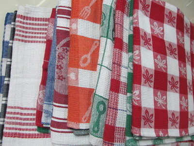 專業批發工廠直銷 華夫格茶巾、提花茶巾、色織茶巾，盡在義烏帝人日用品